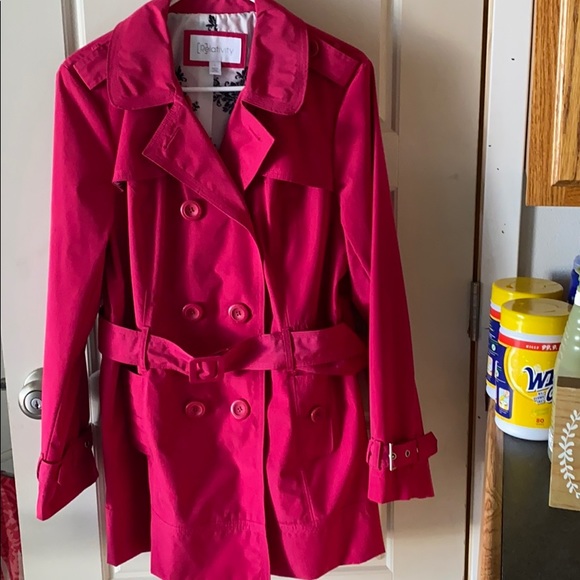 Relativity Jackets & Blazers - Pink Belted Trench Coat Large